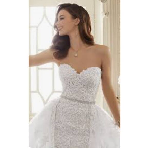 Sophia Toli Maeve Beaded Lace Tulle Detachable Skirt Sz 6 Wedding Gown Sz 6 NEW! - Picture 6 of 8